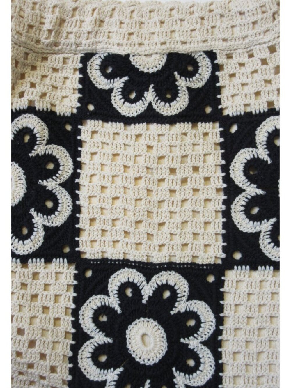 NWT SANDRO Nadav in Beige Black Floral Crochet Wide Leg Pants 40 / US 8 - Picture 7 of 11